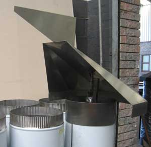 Stainless steel rotating cowl